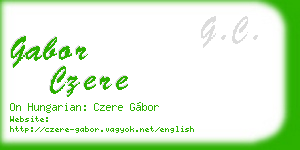 gabor czere business card