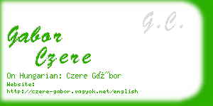 gabor czere business card
